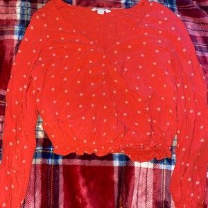 Scrunched Front V Neck Flower Print Blouse